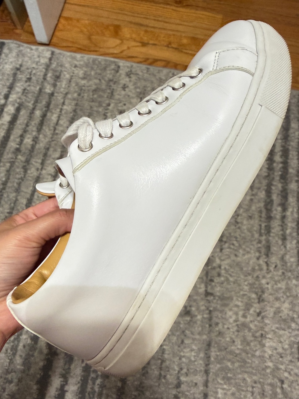 Thursday Boot Company Women’s Premier Low Top White Italian Leather Shoes - Picture 8 of 16